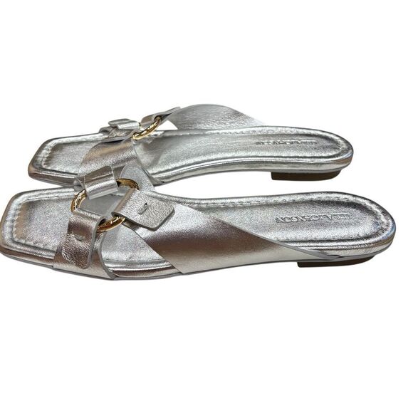 ULLA JOHNSON Anya Slide Shoes in Silver NWB Size 41 - Picture 4 of 9